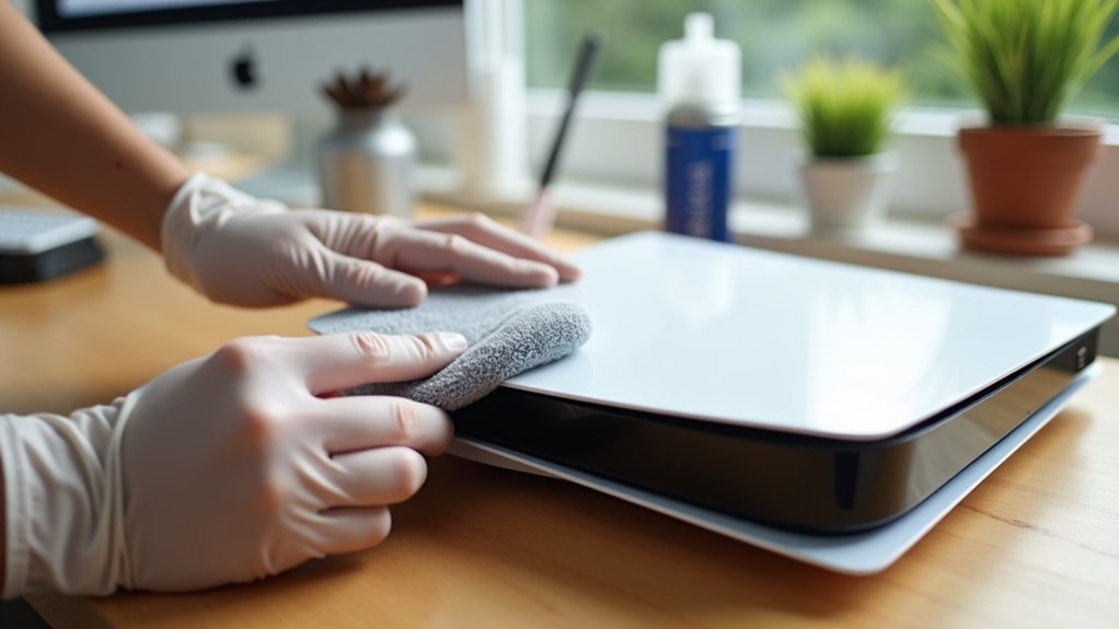 clean playstation 5 safely